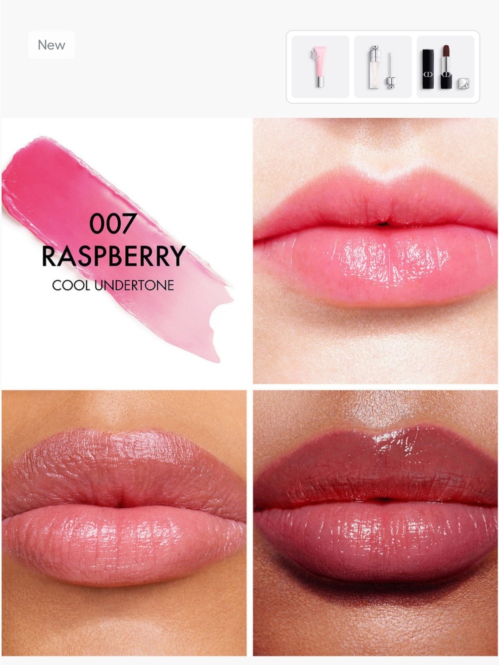 Dior Addict Lip Glow — Raspberry - Picture 2 of 3